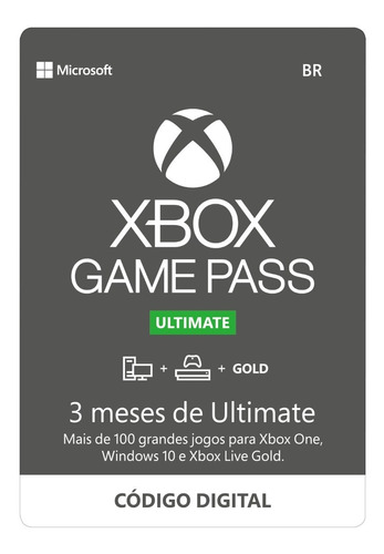 Assinatura Xbox Game Pass Ultimate 3 Meses Envio Imediato 