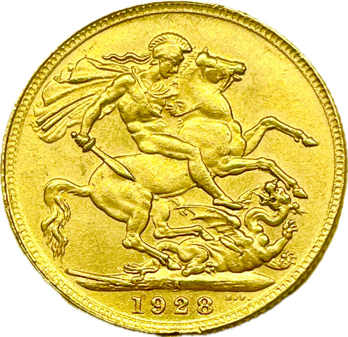 Moneda Libra - Soberano De Oro Año 1928