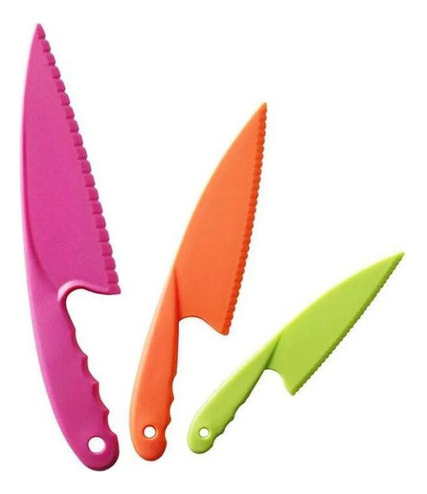 Conjunto De Facas De Cozinha Para Crianças, 3 Peças, Plástic