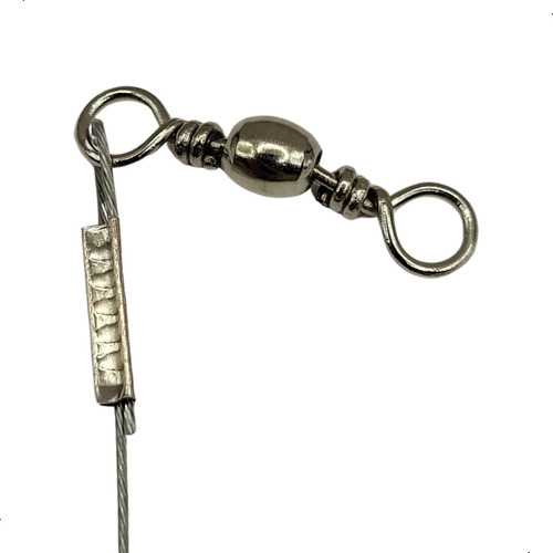 Kit 10 Peças Anzol 4330 N°11/0 Encastoado Flex Com Girador