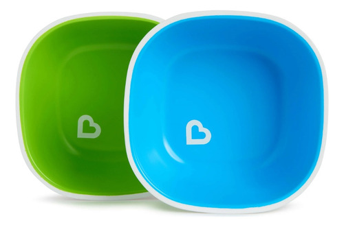 Conjunto De Tigelas Munchkin Infantil Bowl Azul E Verde