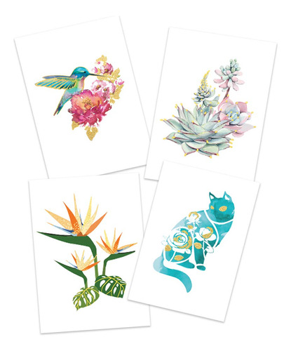 Botanical Pack Temporary Tattoos | Skin Safe | Made In The .