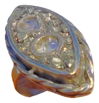 Comprar Anillo Piedra Pirita Piedra Luna Plata 925 #3