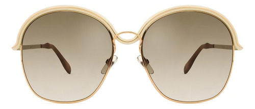 Gafas de sol Givenchy Gv 7030/s J1o/CC-58, color blanco, color varilla dorada, color de lente marrón degradado, diseño redondo