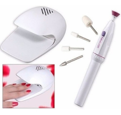 Manicure Set Decorador De Uñas (5 Puntas Intercam + Secador