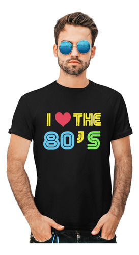 Playera Retro Yo Amo Los 80s, Brilla En La Oscuridad, Pixels