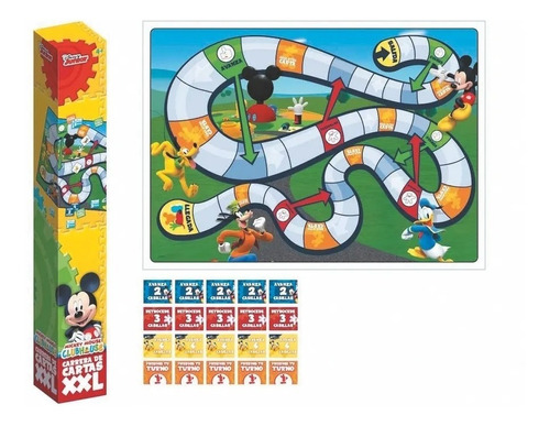 Juego De Recorrido Carrera De Cartas Xxl Mickey Disney Edu