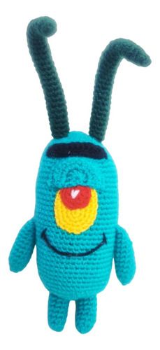 Amigurumi  (crochet) Plankton 20cm (bob Esponja)