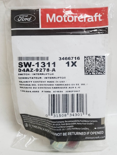 Switch Motorcraft Sw-1311 Sw1311 Sensor Precion Aceite Ford