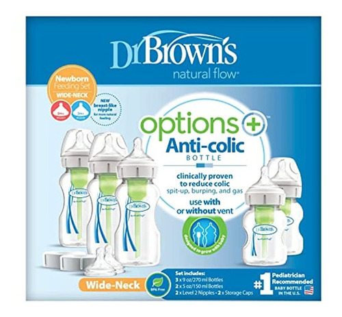 Dr. Brown's Options+ Set De Biberones De Cuello Ancho Para R