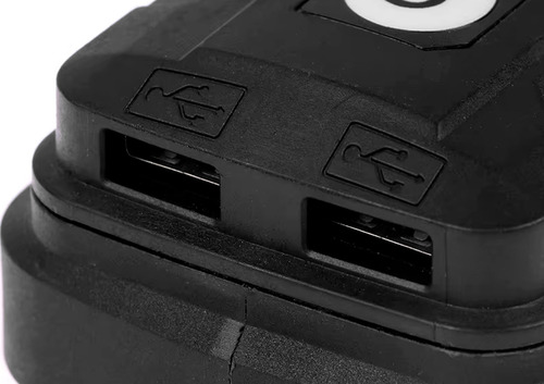 Adaptador De Carregamento Usb Para Baterias 18v Com Luz Led De Trabalho Gorillaz