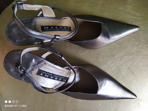 Zapatos De Vestir, Cuero Natural, Peltre, 37. Estreno.