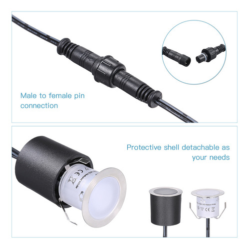 Luces De Cubierta Empotrables, 12 V, Led De Bajo Voltaje, Ip