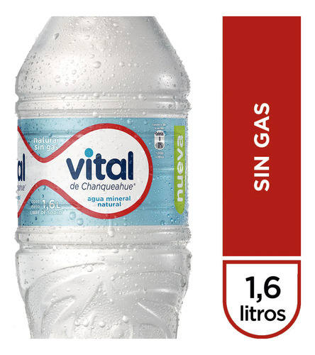 Agua Mineral S Gas Pet Vital 1.6 Lt(1uni)super