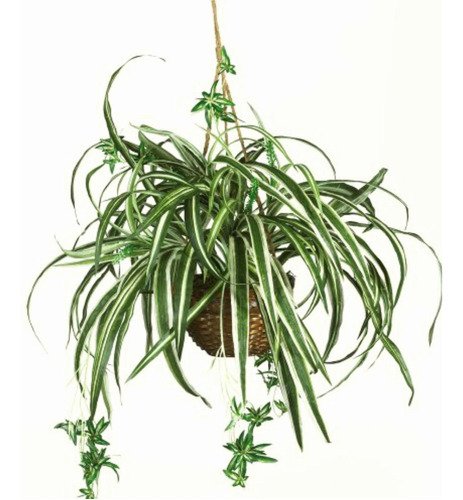 Nearly Natural Spider Hanging Basket Decorative Silk Plant,