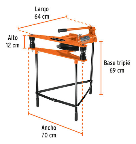 Máquina Dobladora Manual De Tubo Hidraulica De 1/2 A 2 12t