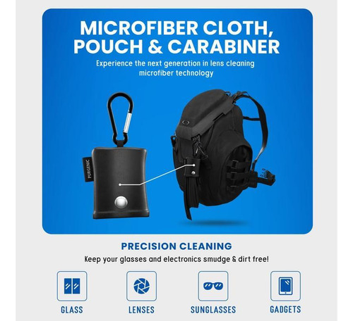 Paño De Microfibra Purgenic 6 Paquetes Para Gafas Negro