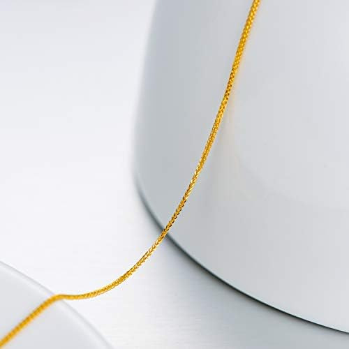 Sisgem Collar De Cadena De Oro Macizo De 18 Quilates Para De