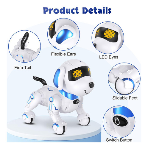 Robot Perro Interactivo Con Control Remoto Y 17 Funciones