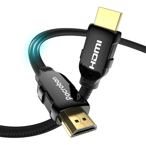 Cable Trenzado Hdmi 2.1 Certificado Por Pacroban 8k (3 Pies)