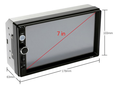 Radio Estéreo Para Coche, 2 Din, 7 Pulgadas, Hd Touch, Mp5,