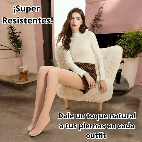 Malla Media Mujer Resistentes Natural Pantimedias Gruesas