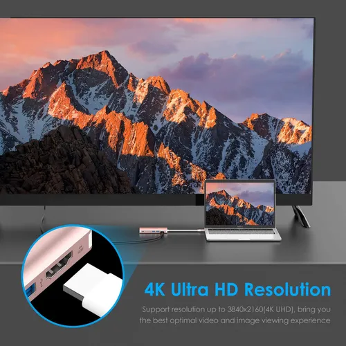 Lention Hub Usb C Con Hdmi 4k Y 2 Usb 3.0