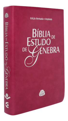 Bíblia De Estudo Genebra Capa Luxo Pink Revista E Atualizada