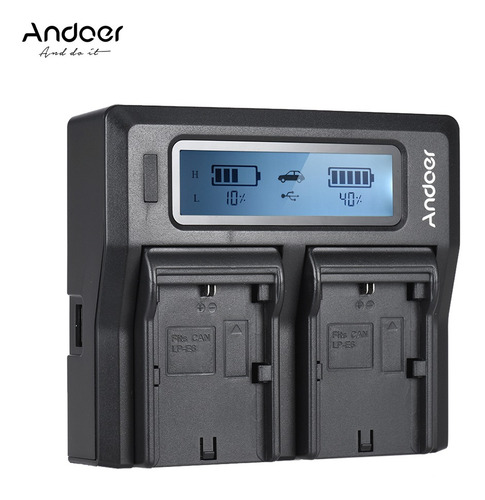 Imagen 1 de 6 de Andoer Lp-e6 Lp-e6n Cargador De Batería De La Cámara Digital