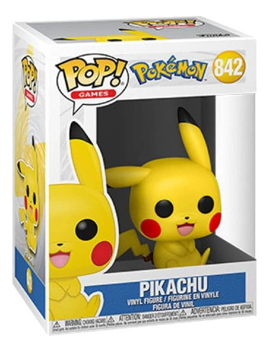 Funko Pop Pokemon Pikachu Sentado 842
