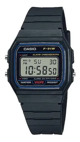 comprar Relogio Casio Masculino Digital Preto Original F-91w-1dg