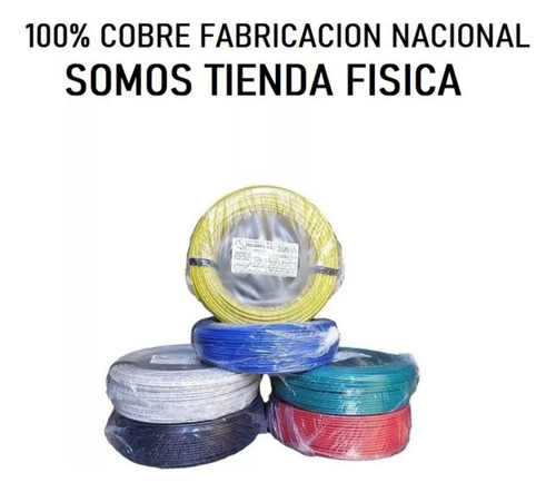 Cable Thw 6 Awg 90 Grados  600v 100% Cobre Nacional 