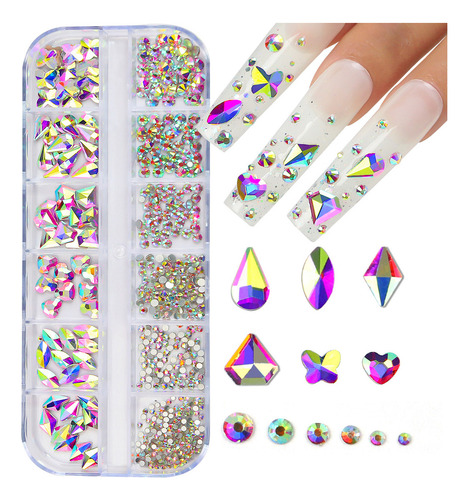 Decoración De Uñas 3d Con Diamantes De Imitación Ab Para Hac