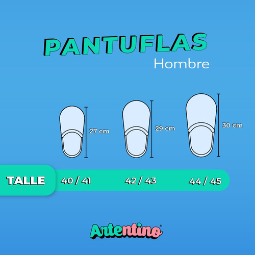 Pantufla Artentino Hombre Papá Pantuflas
