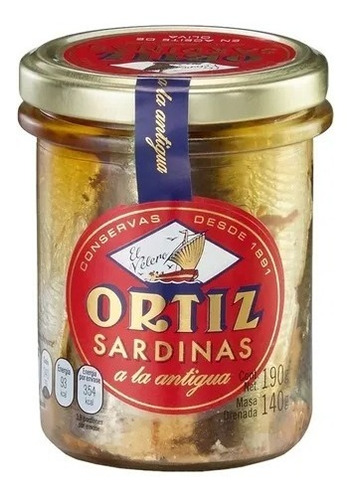 Sardina En Aceite De Oliva, Conservas Ortiz, 190 Gr. 