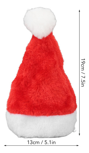 - Sombrero De Navidad Para Mascotas De 5 Piezas De Felpa Roja