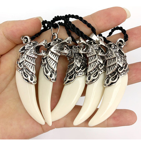 Inner Mongolia Wolf Tooth Pendant Necklace For Men And Women