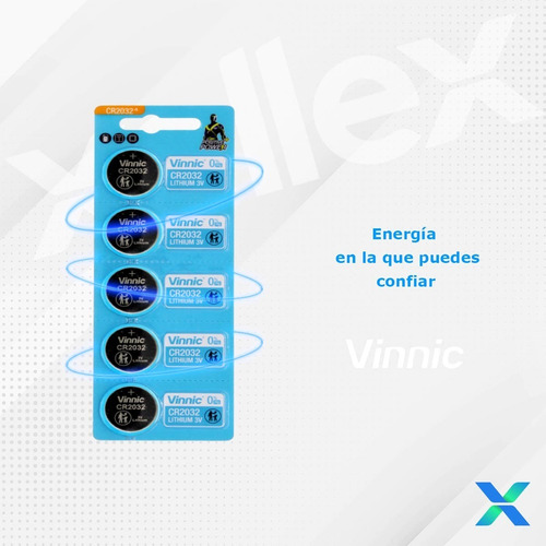 5 X Pilas Boton Cr2032 Vinnic 2032 San Martin Caseros