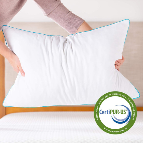 Juego De 2 Almohadas Estándar Linenspa Memory Foam Triturad