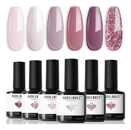 Esmaltes Para Uñas De Gel 6 Colores Bl - L a $18317