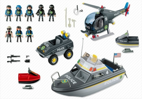 Playmobil 9043 Set Vehiculos Policia Tactica Mundo Manias