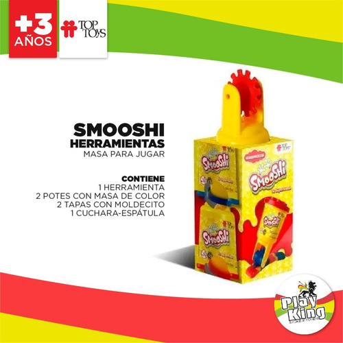 Imagen 2 de 8 de Smooshi Masa X 2 Potes Herramientas Top Toys Playking