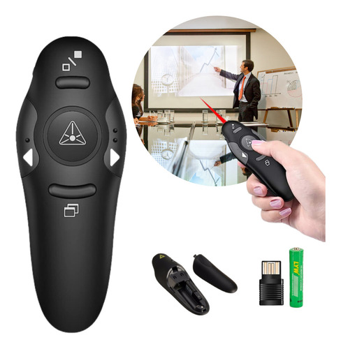Apresentador De Slides Pointer Lpt8 Power Point Apontador La Preto