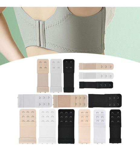 Set15 Extensiones De Brasier Dama Bra 3 Ganchos Ajustable F
