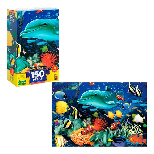 Quebra-Cabeças Amigos do Mar 150 Peças Grow : : Brinquedos e  Jogos
