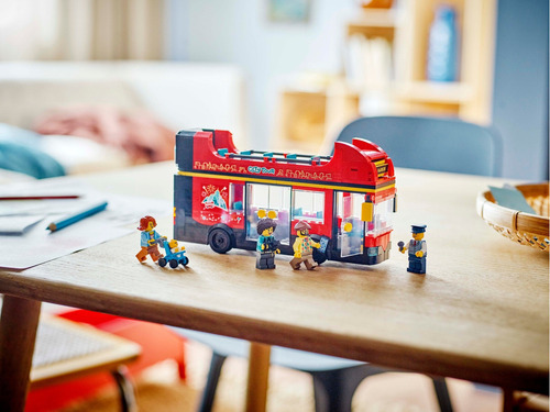 Autobús turístico Lego City 60407 de dos pisos, número de piezas 384
