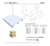 Comprar Pallet Piso Tarima Reforzado Blanco 1000 X 1200 Mm.