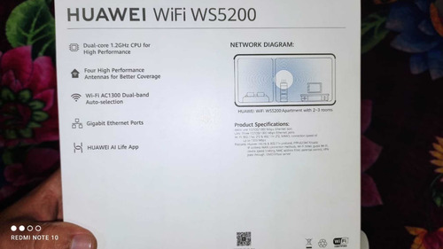 Imagem 2 de 5 de Roteador Gamer - Huawei Ws5000 - Dual-core - Ac1300 Gigalan