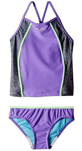 Imagen 2 de 7 de Traje De Baño Para Niñas Heather Splice Tankini