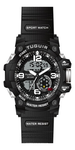 Relógio Masculino Tuguir Anadigi Tg253 Preto E Branco